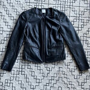 Halogen Black Leather Jacket